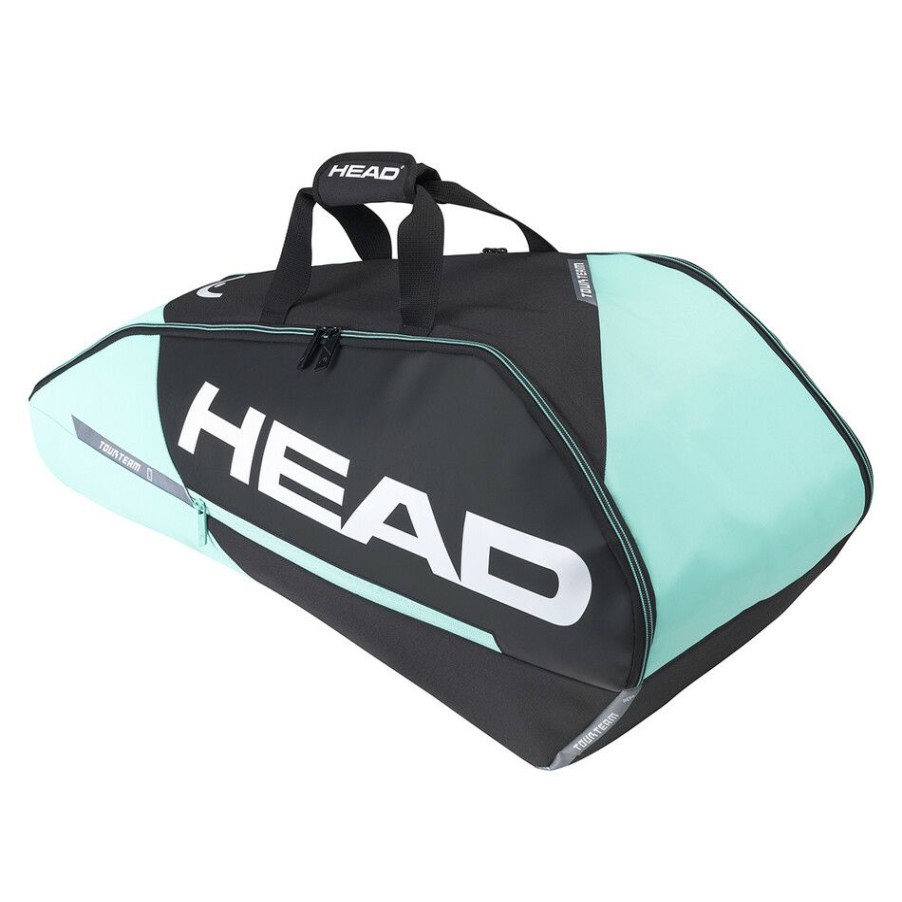 Tennis Bags * | Wholesale Head Tour Team 6R Combi Racket Bag Black Mint