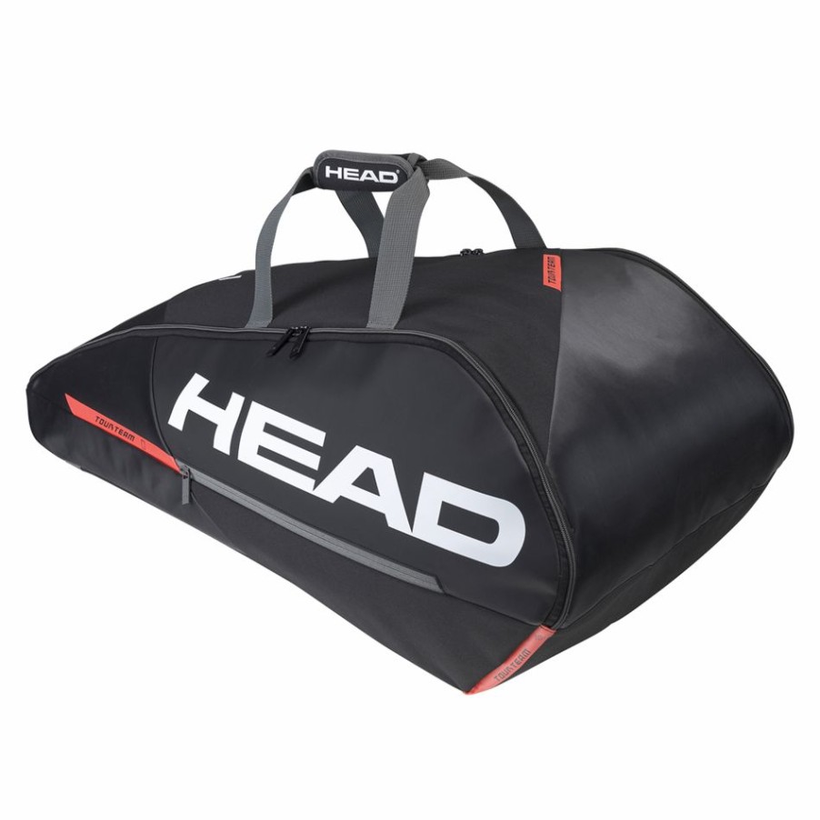 Tennis Bags * | Deals Head Tour Team 9R Supercombi Racket Bag Black Orange