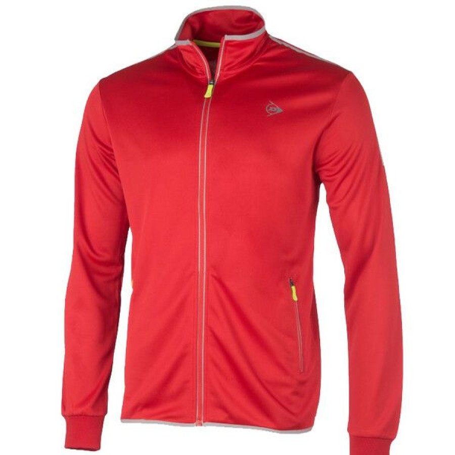 Junior Tennis Clothing * | Cheap Dunlop Boys' Club Knitted Jacket Red