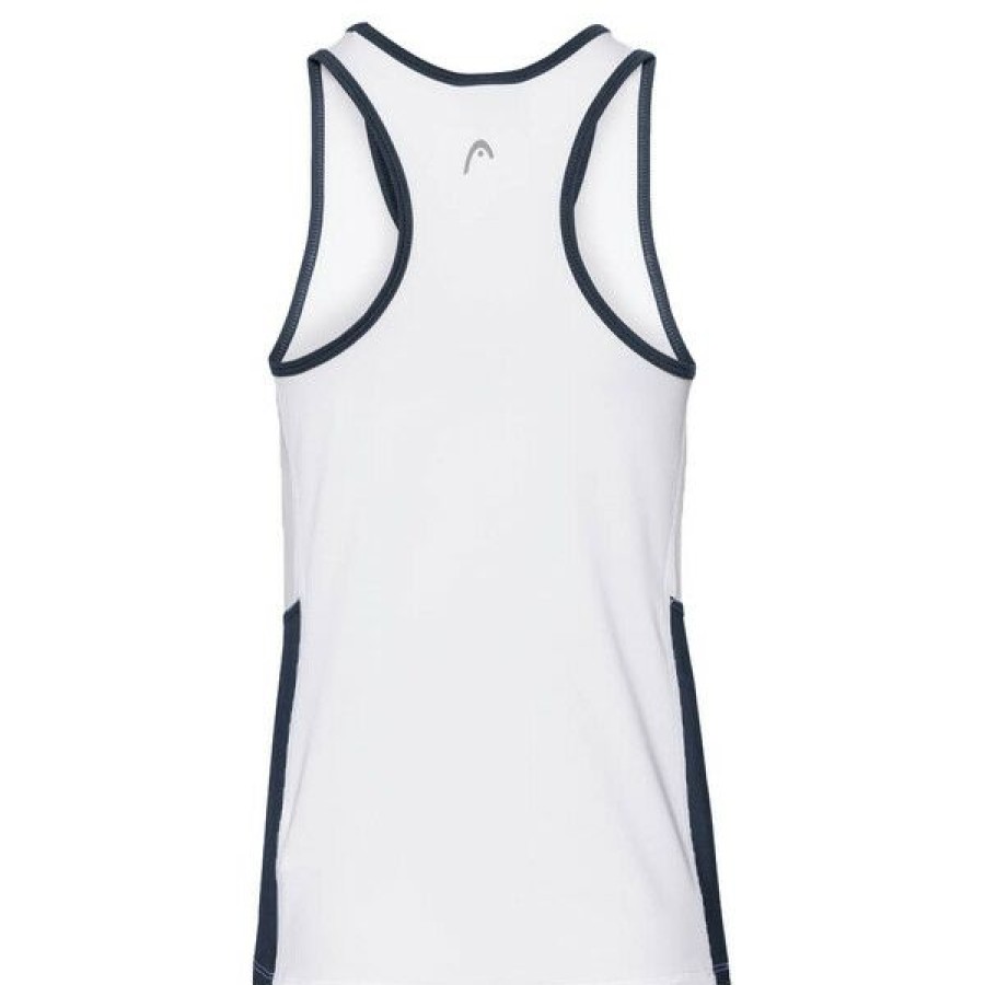 Tennis Clothing * | Promo Head Women'S Club Tank Top White Dress Blue