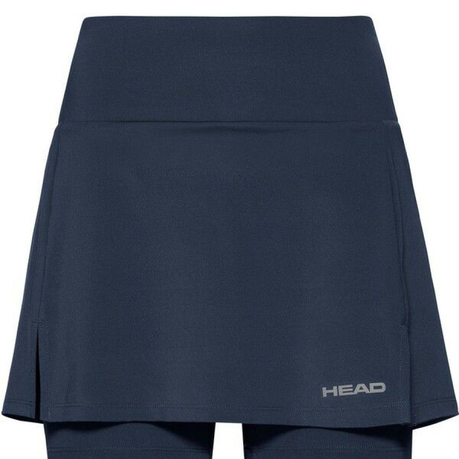 Tennis Clothing * | Flash Sale Head Women'S Club Basic Skort Long Dark Blue