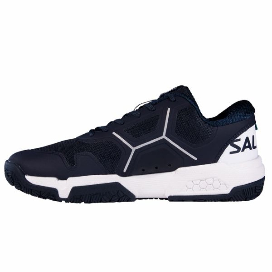 Squash Shoes * | Best Reviews Of Salming Men'S Recoil Strike Indoor Court Shoe Navy White