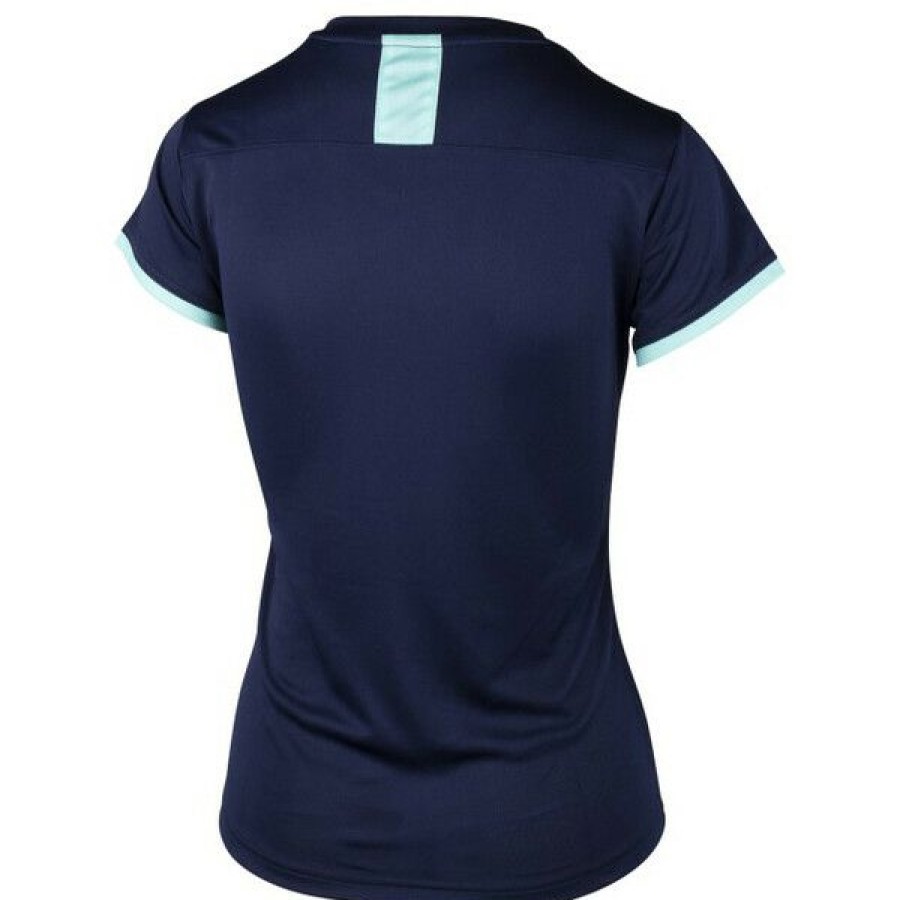 Tennis Clothing * | Top 10 Yonex Women'S Ytl4 Crew T-Shirt Navy Blue