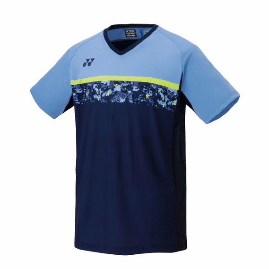 Tennis Clothing * | Discount Yonex Men'S 10440 Performance Crew Neck Shirt Navy Blue