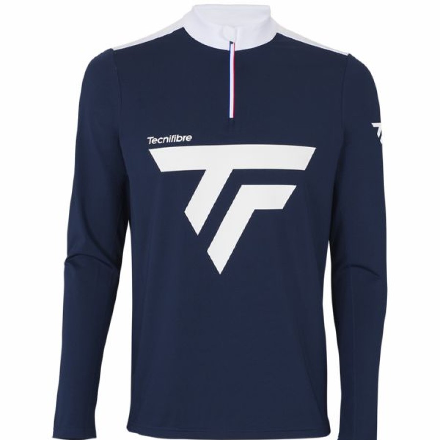 Tennis Clothing * | Promo Tecnifibre Men'S Thermo Sweater Marine White