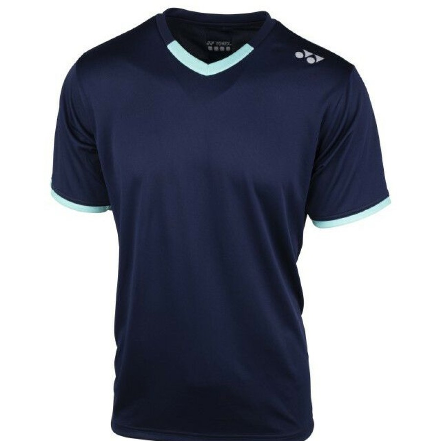 Tennis Clothing * | Best Pirce Yonex Men'S Ytm4 Crew T-Shirt Navy Blue