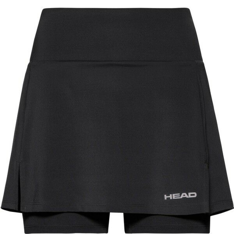 Tennis Clothing * | Discount Head Women'S Club Basic Skort Long Black