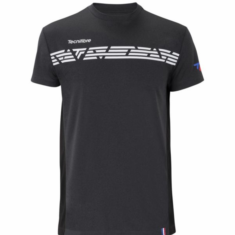 Tennis Clothing * | Buy Tecnifibre Men'S F2 Airmesh T-Shirt Black Heather