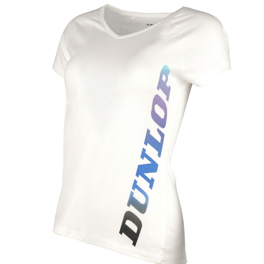 Tennis Clothing * | Outlet Dunlop Women'S Essential Crew Tee White