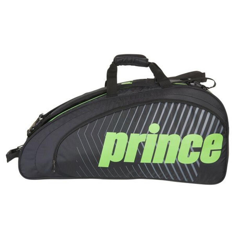 Tennis Bags * | Cheapest Prince Tour Future 6 Racket Bag Black Green