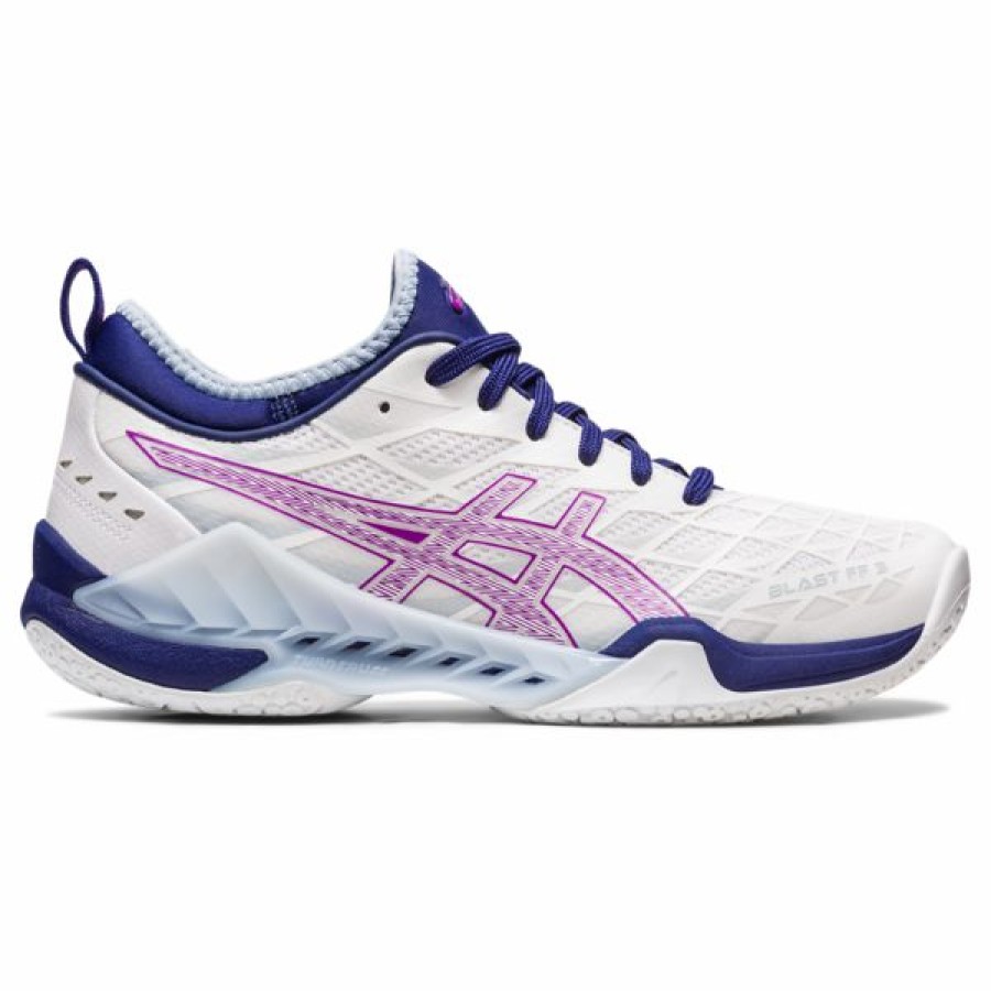 Squash Shoes * | Brand New Asics Women'S Blast Ff 3 Indoor Court Shoes White Orchid