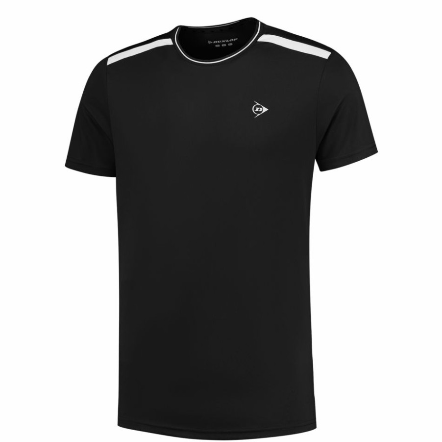 Tennis Clothing * | Discount Dunlop Men'S Club Crew Tee 2022 Black White