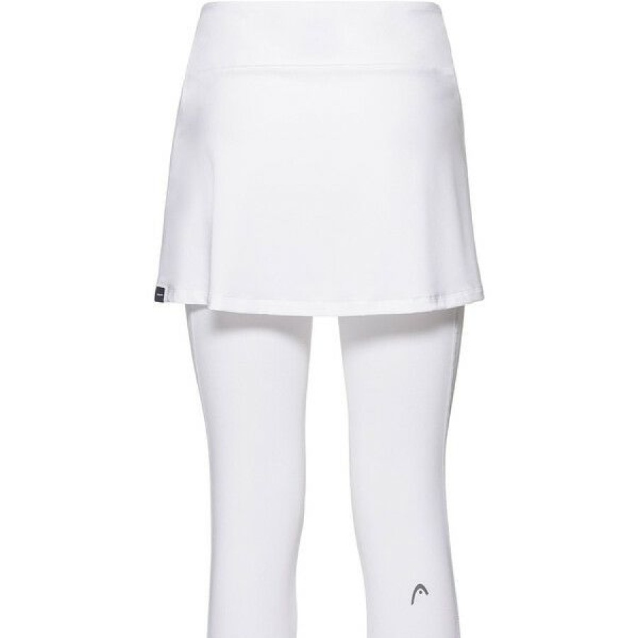 Tennis Clothing * | Cheapest Head Womens Club 3/4 Tights Skort White