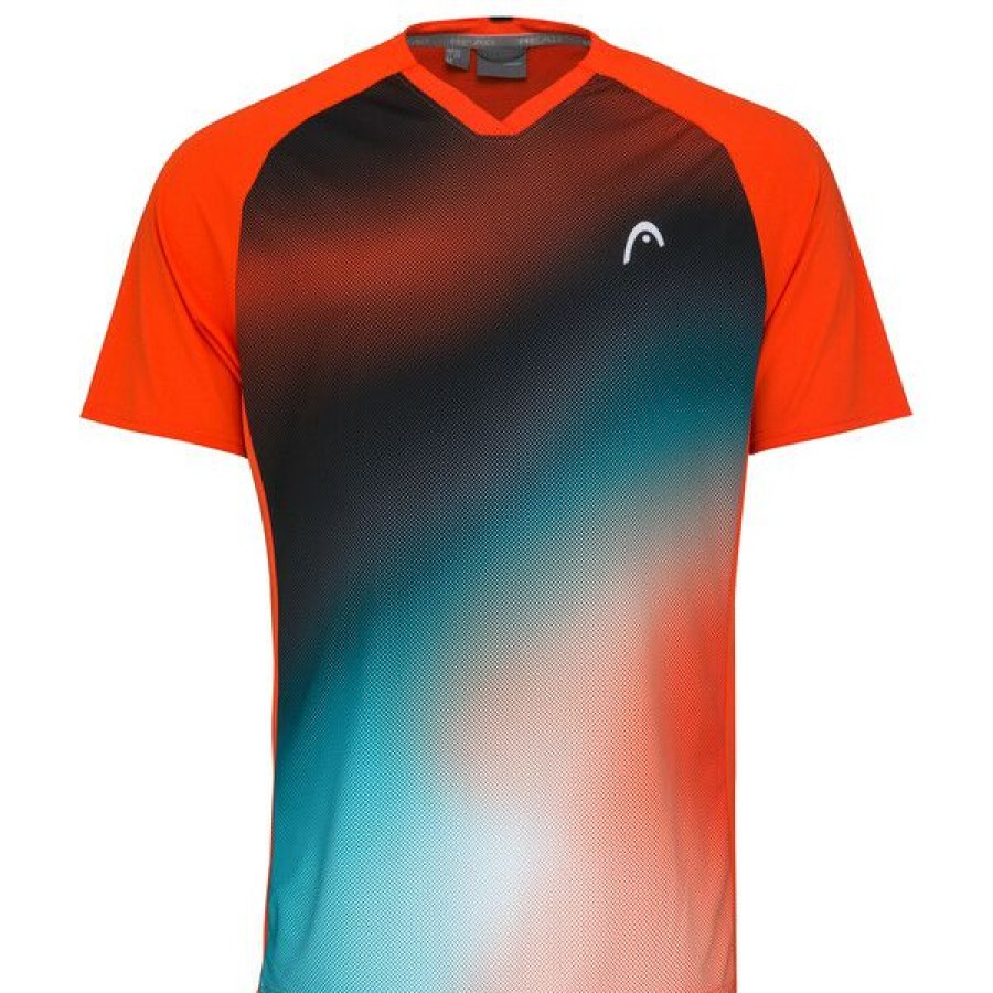 Tennis Clothing * | Best Deal Head Men'S Topspin T-Shirt Tangerine