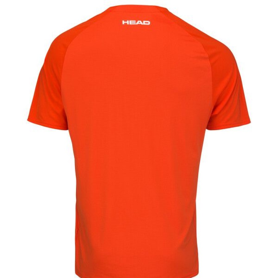 Tennis Clothing * | Best Deal Head Men'S Topspin T-Shirt Tangerine