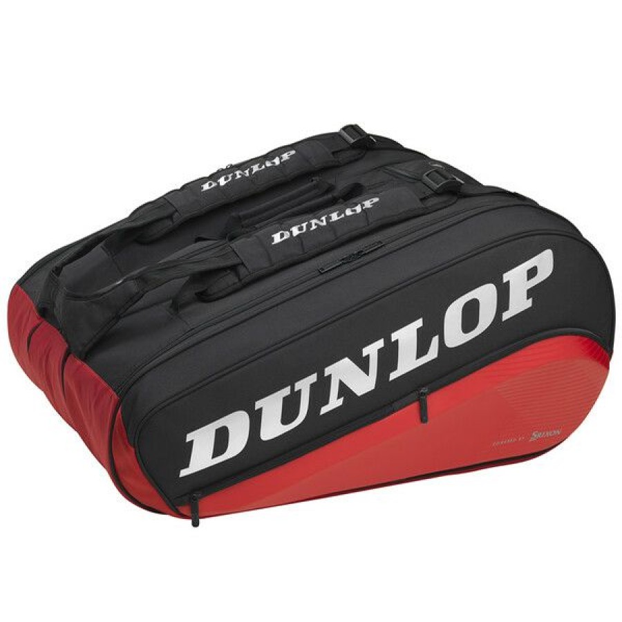 Tennis Bags * | Best Pirce Dunlop Cx Performance Thermo 12 Racket Bag Black Red