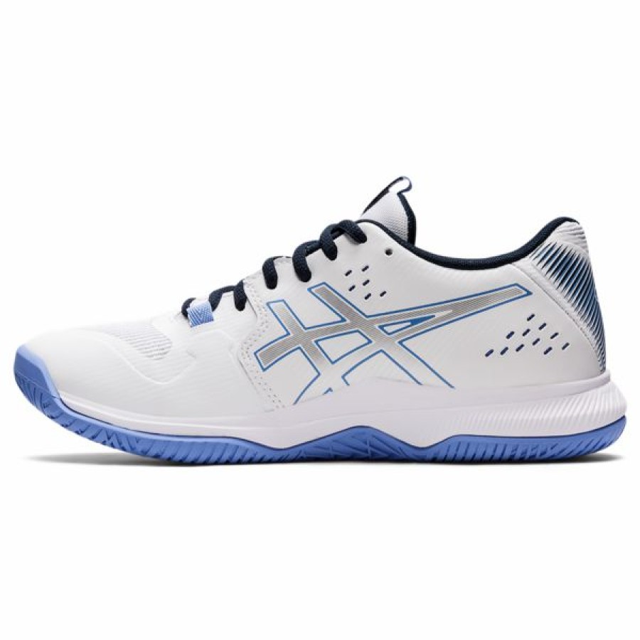 Squash Shoes * | Budget Asics Women'S Gel Tactic Indoor Shoes White Periwinkle Blue