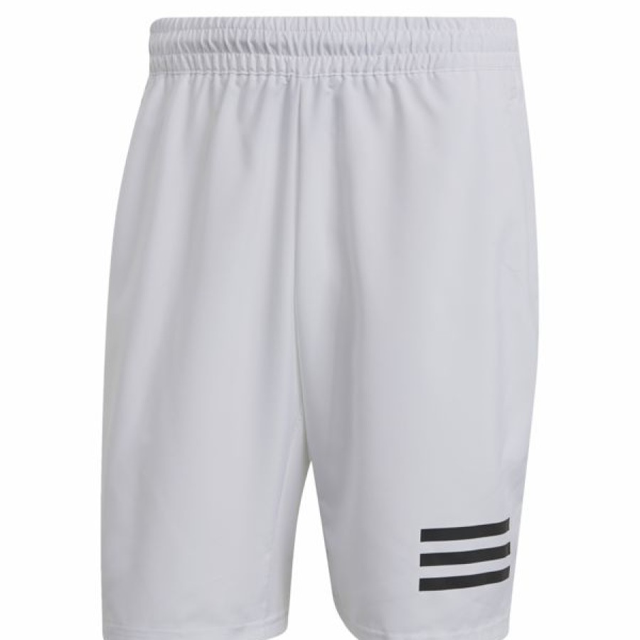 Tennis Clothing * | Best Deal Adidas Men'S Club 3 Stripe Short White