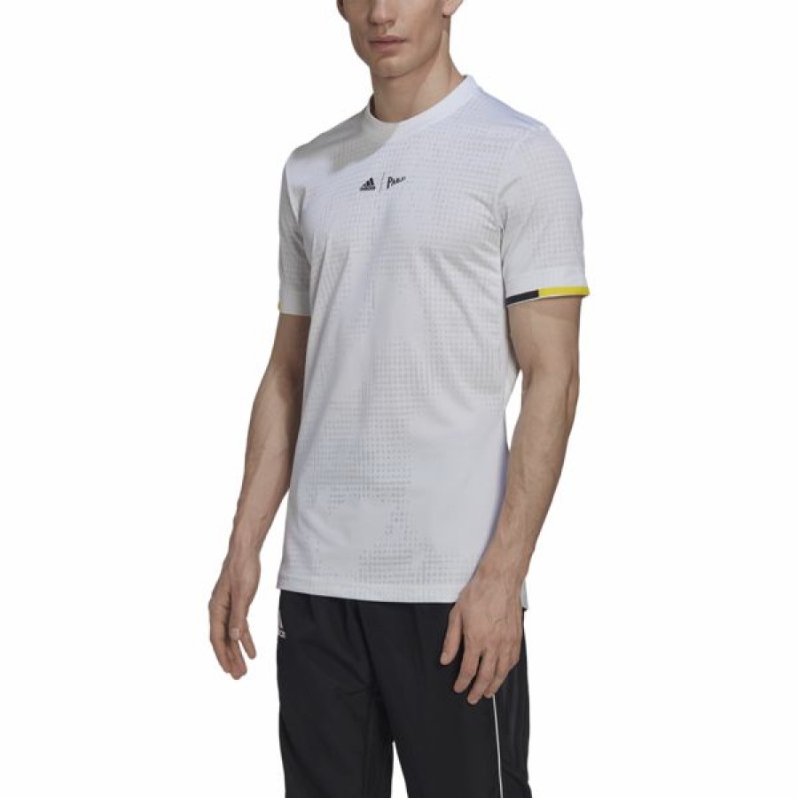 Tennis Clothing * | New Adidas Men'S London Freelift T-Shirt White