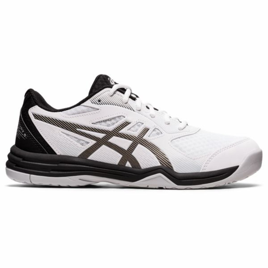 Squash Shoes * | New Asics Men'S Upcourt 5 Indoor Court Shoe White Gunmetal