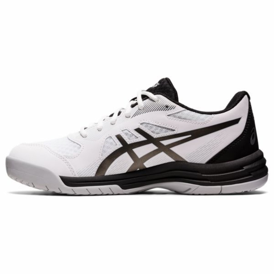 Squash Shoes * | New Asics Men'S Upcourt 5 Indoor Court Shoe White Gunmetal