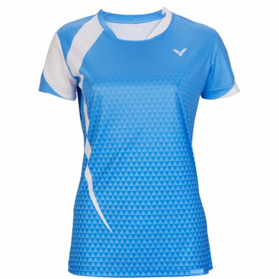 Tennis Clothing * | Discount Victor Women'S T-04102 M Eco Series T-Shirt Blue