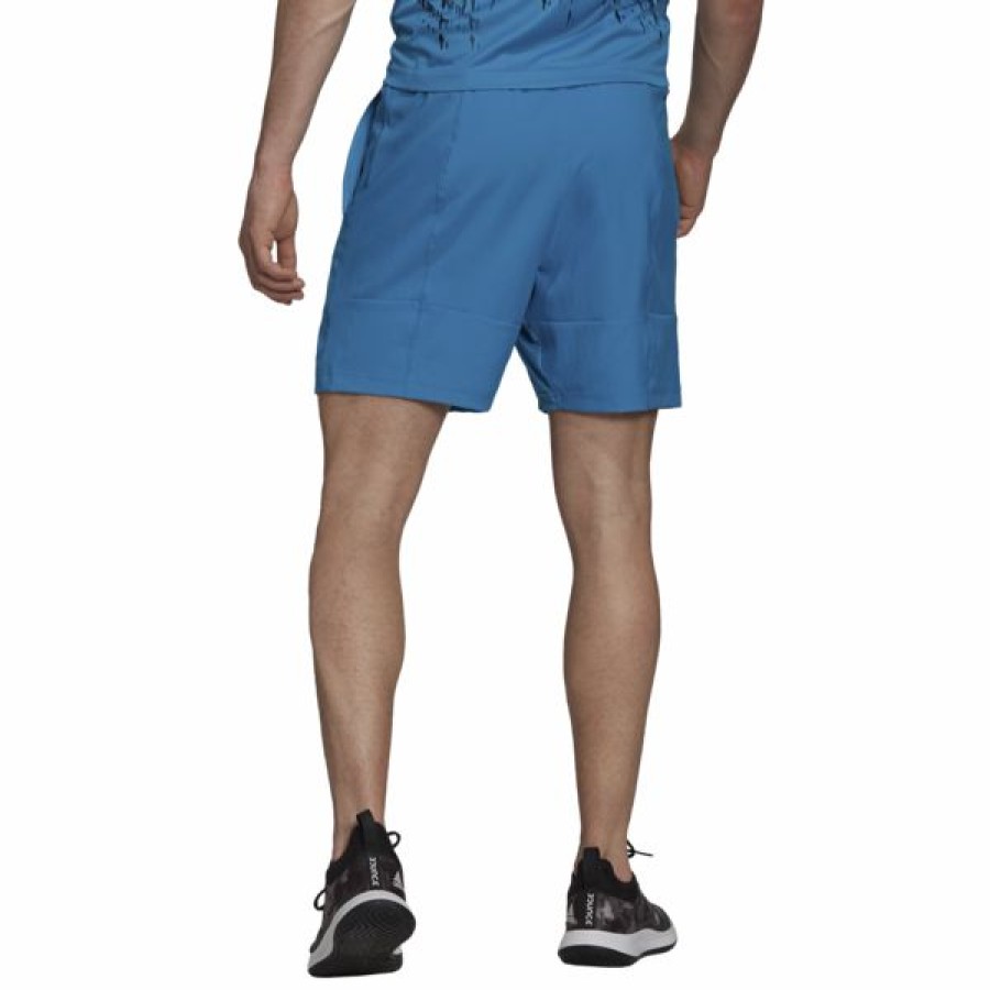 Tennis Clothing * | Cheap Adidas Men'S Ergo 7 Shorts Primeblue Sonic Aqua