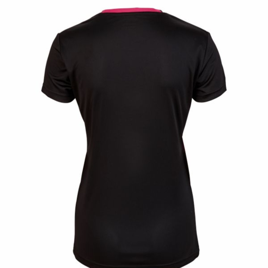 Tennis Clothing * | Wholesale Victor Women'S T-04101 C T-Shirt Black Pink