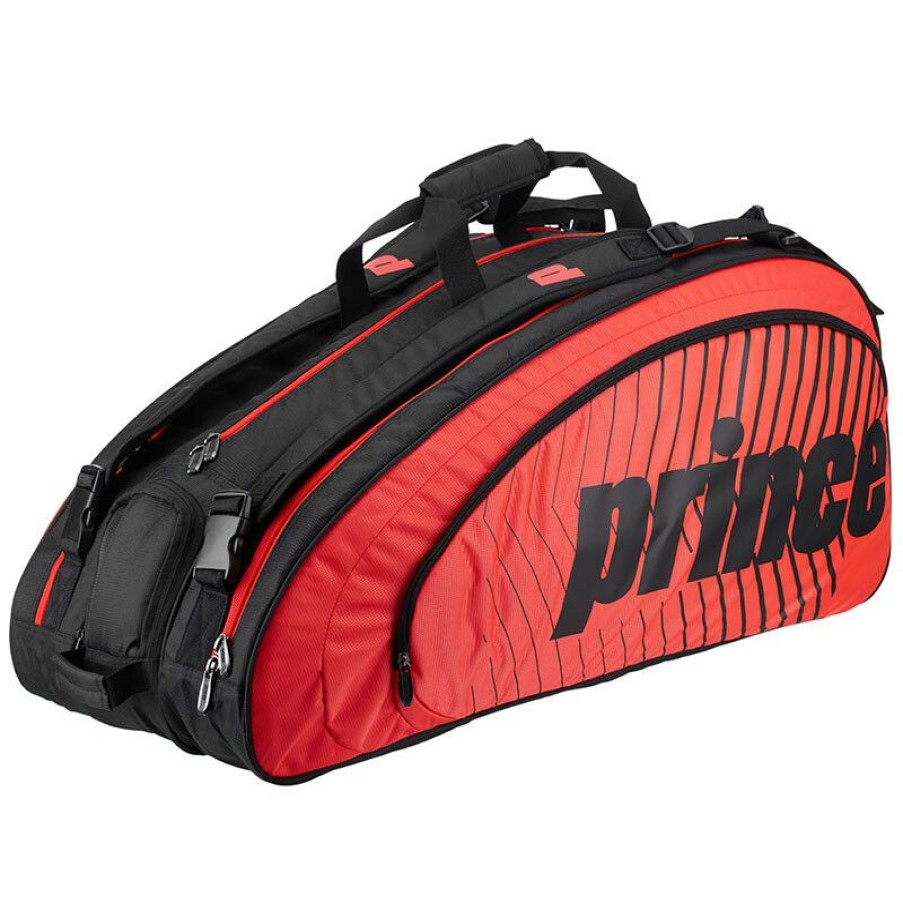 Tennis Bags * | Promo Prince Tour Challenger 9 Racket Bag Red Black