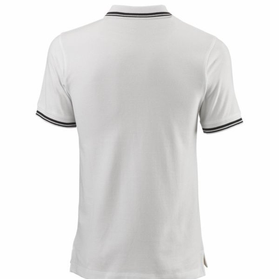 Tennis Clothing * | Best Sale Wilson Men'S Team Ii Cotton Polo White