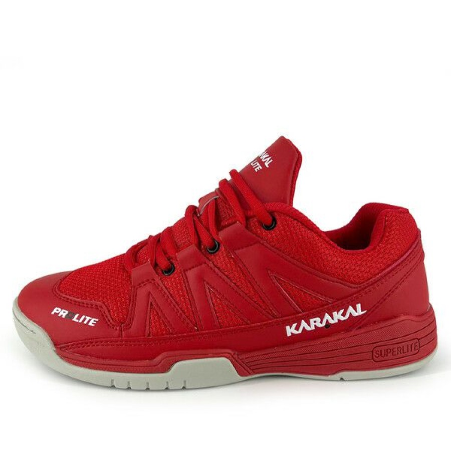 Squash Shoes * | Hot Sale Karakal Kf Prolite Men'S Indoor Court Shoe Red 2022