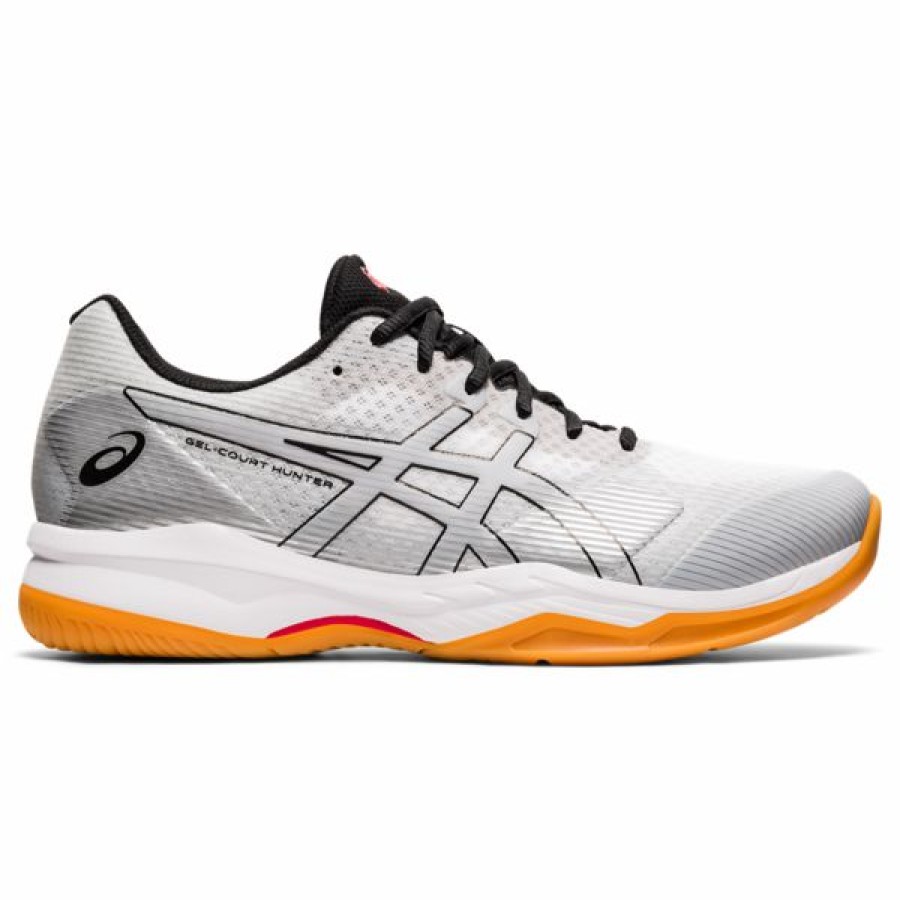 Squash Shoes * | Flash Sale Asics Men'S Gel Court Hunter 2 Indoor Court Shoes White Piedmont Grey