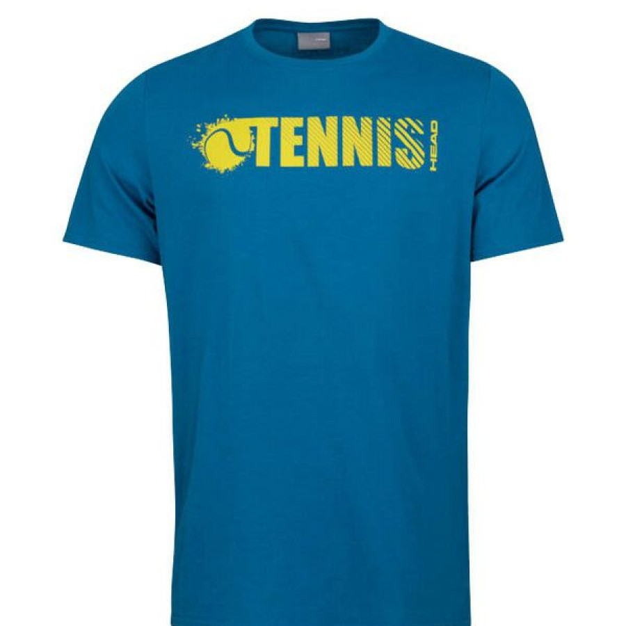 Junior Tennis Clothing * | Wholesale Head Boys Font T-Shirt Blue Yellow