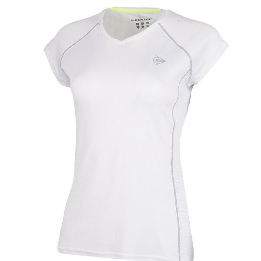 Tennis Clothing * | Cheap Dunlop Women'S Club Crew Tee White