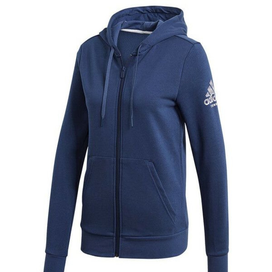 Tennis Clothing * | Best Pirce Adidas Women'S Club Hoodie Indigo