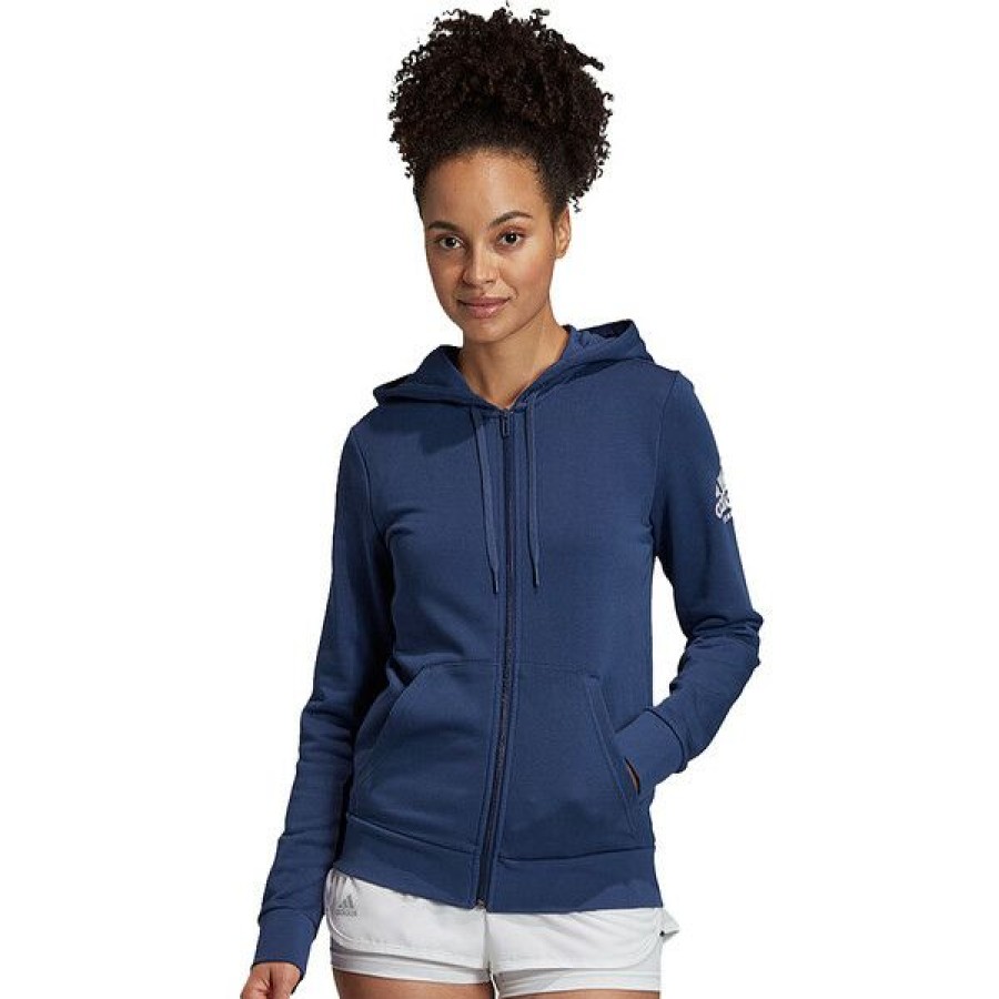 Tennis Clothing * | Best Pirce Adidas Women'S Club Hoodie Indigo