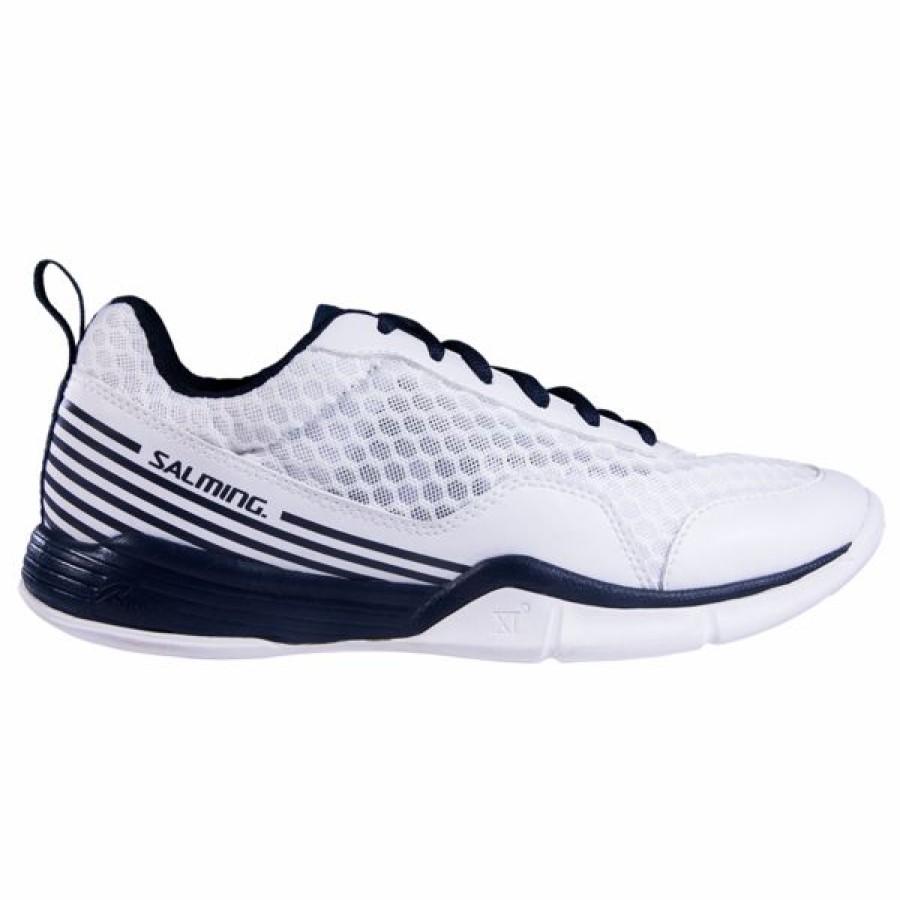 Squash Shoes * | Cheapest Salming Men'S Viper Sl Indoor Court Shoe White Navy