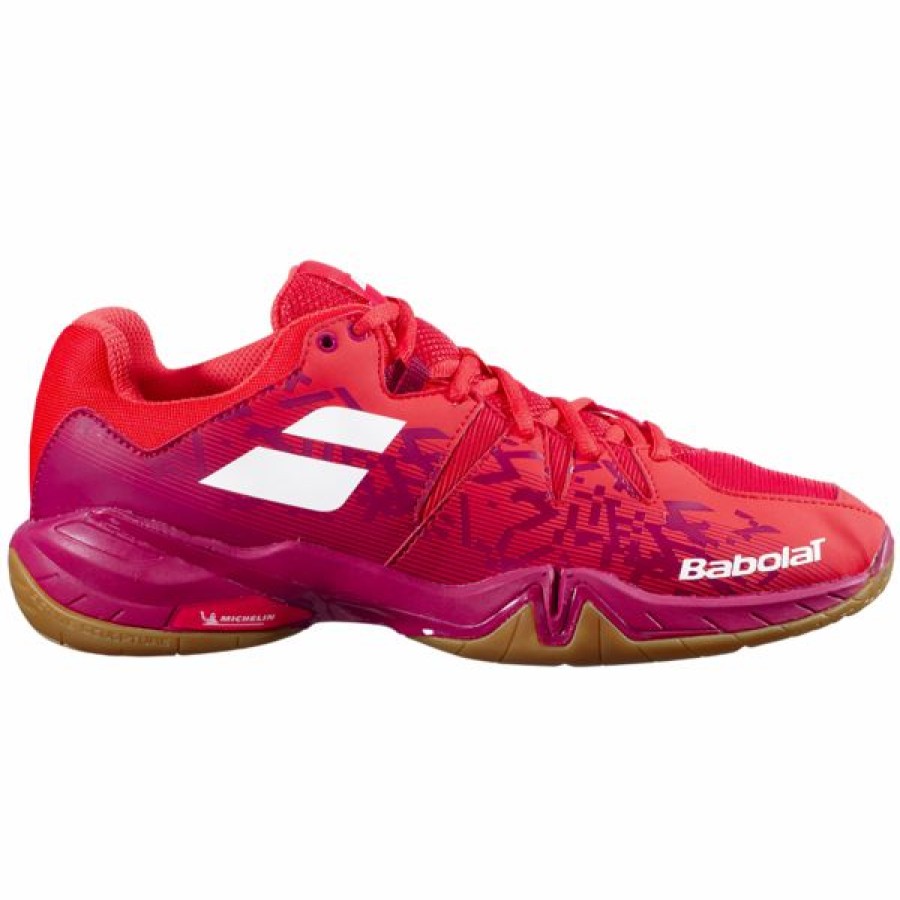 Squash Shoes * | Best Reviews Of Babolat Shadow Spirit Men'S Indoor Shoes Cherry Tomato