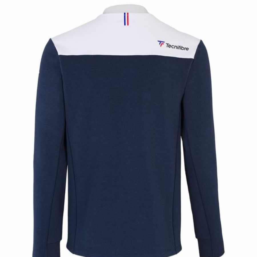 Tennis Clothing * | Outlet Tecnifibre Men'S Warm Up Jacket Marine