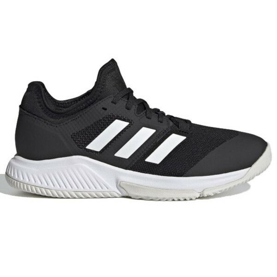 Squash Shoes * | Best Reviews Of Adidas Court Team Bounce Women'S Indoor Shoes Black