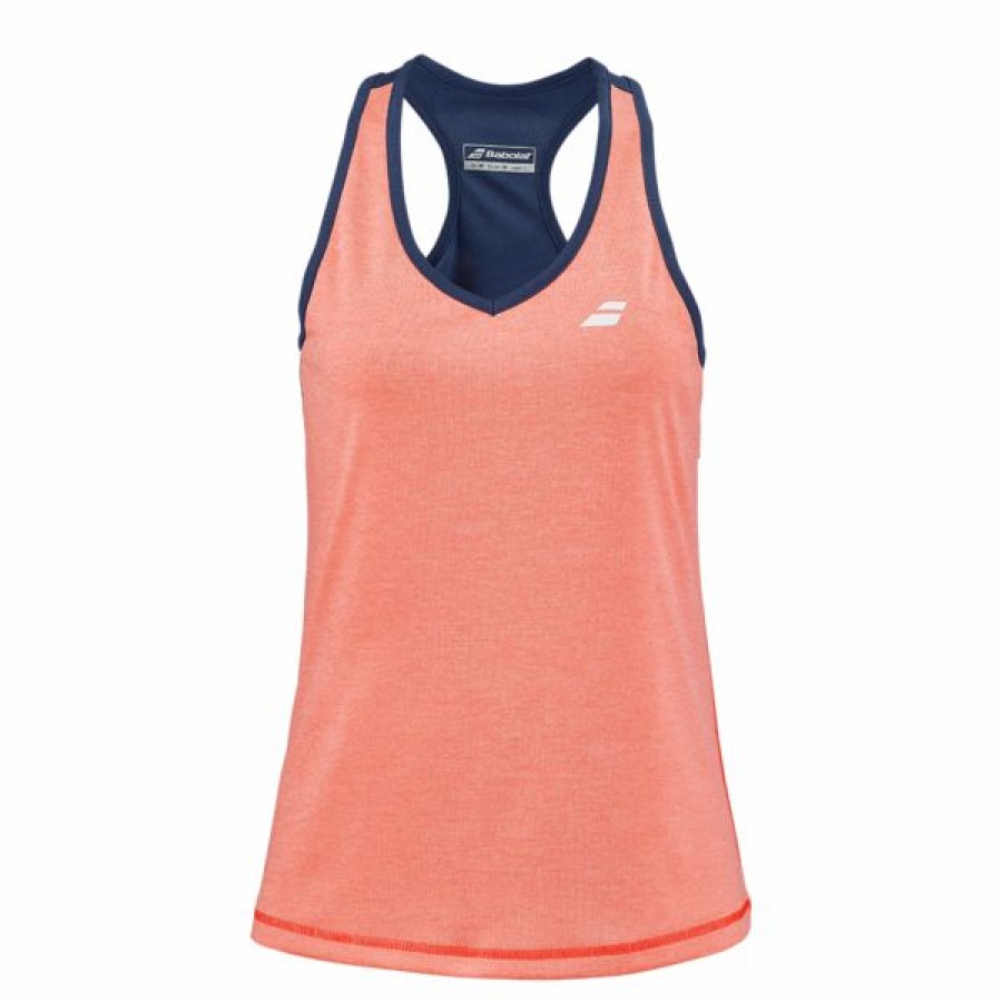 Tennis Clothing * | Outlet Babolat Women'S Play Tank Top Fluo Strike Estate Blue