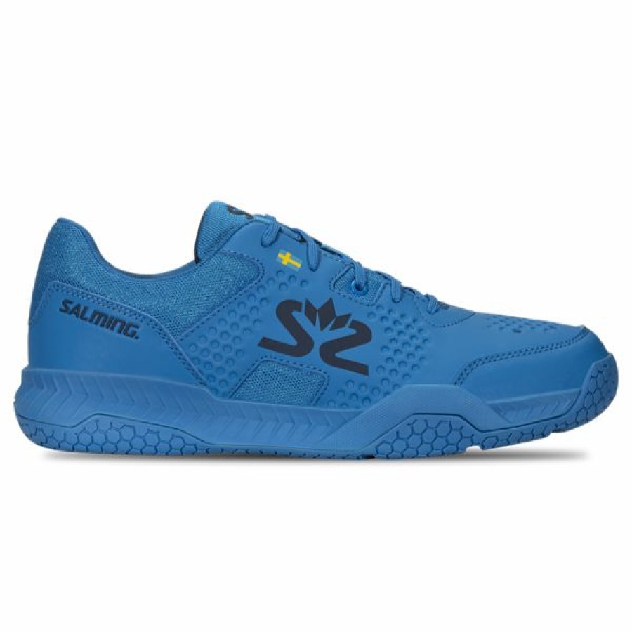 Squash Shoes * | Best Pirce Salming Men'S Hawk Court Indoor Court Shoe Brilliant Blue