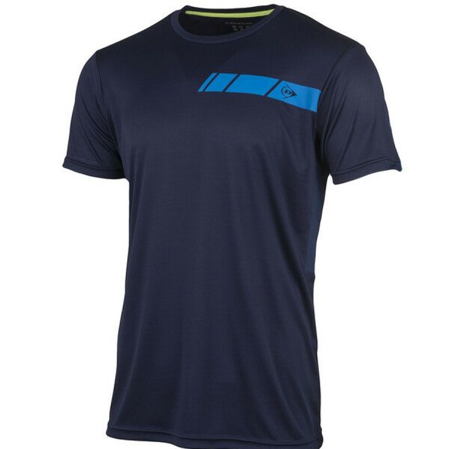 Junior Tennis Clothing * | Buy Dunlop Boys' Club Crew Tee Navy