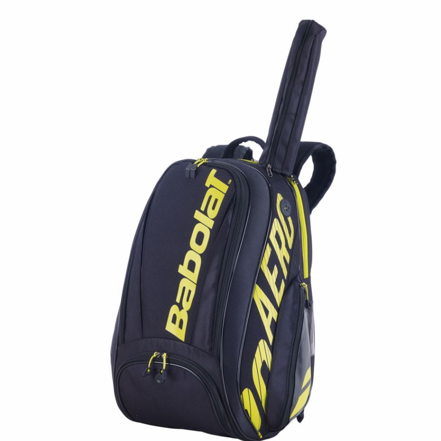 Tennis Bags * | New Babolat Pure Aero Backpack Black Yellow