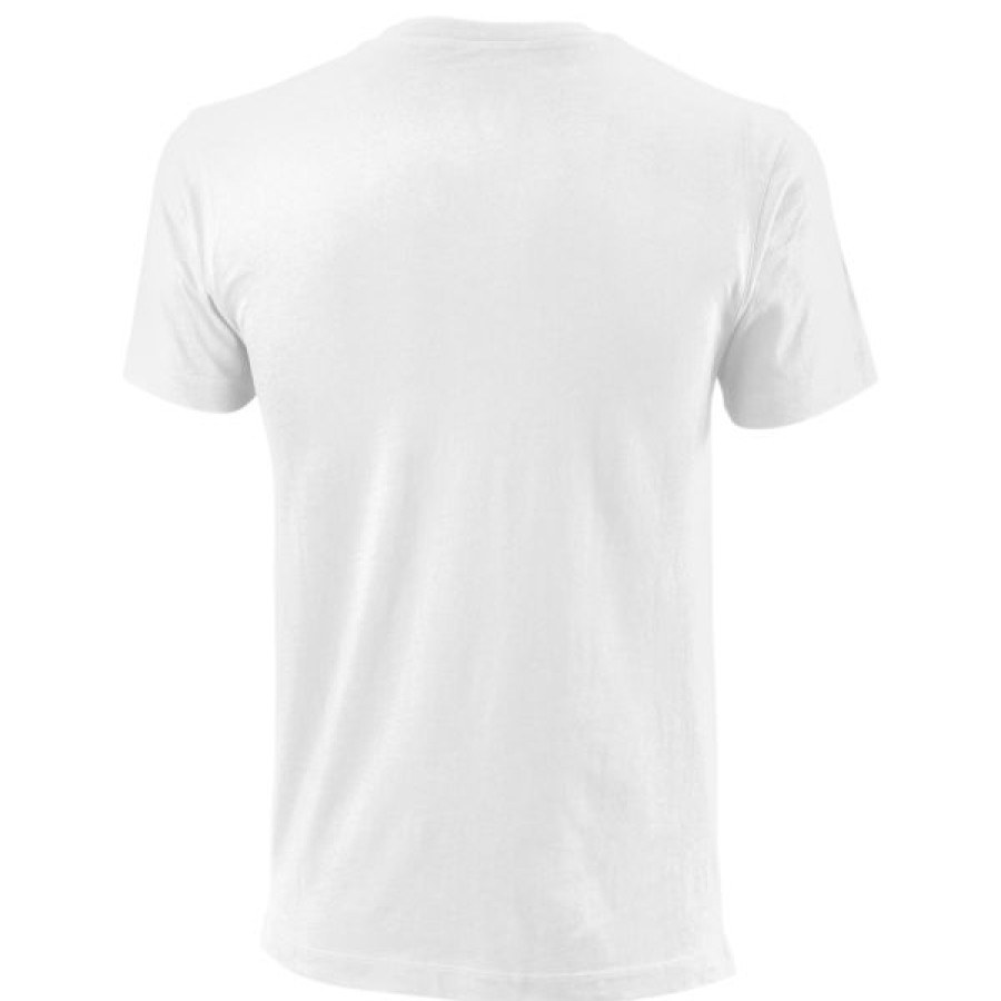 Tennis Clothing * | Outlet Wilson Men'S Chi Script Cotton Tee White