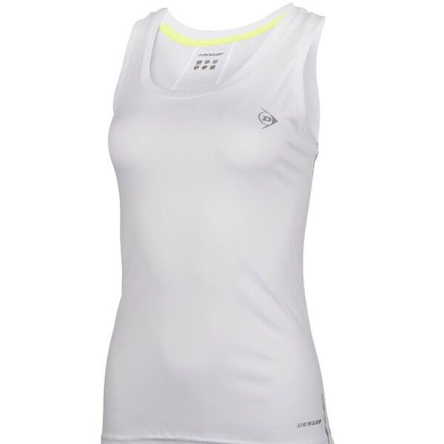 Tennis Clothing * | Best Deal Dunlop Women'S Club Tank White