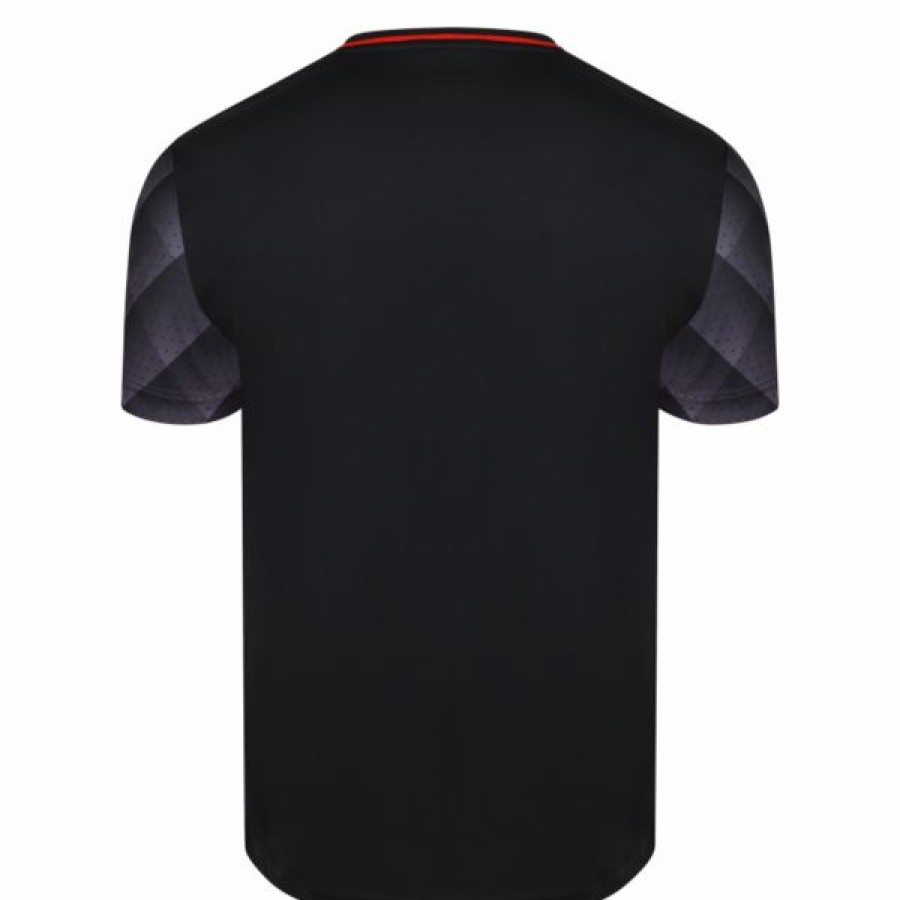 Tennis Clothing * | Wholesale Victor Men'S T-13100 C T-Shirt Black Red