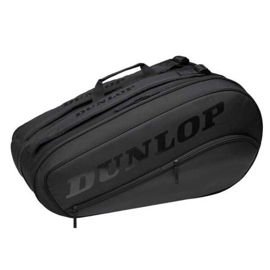 Tennis Bags * | Best Pirce Dunlop Team 8 Racket Thermo Bag Black Black