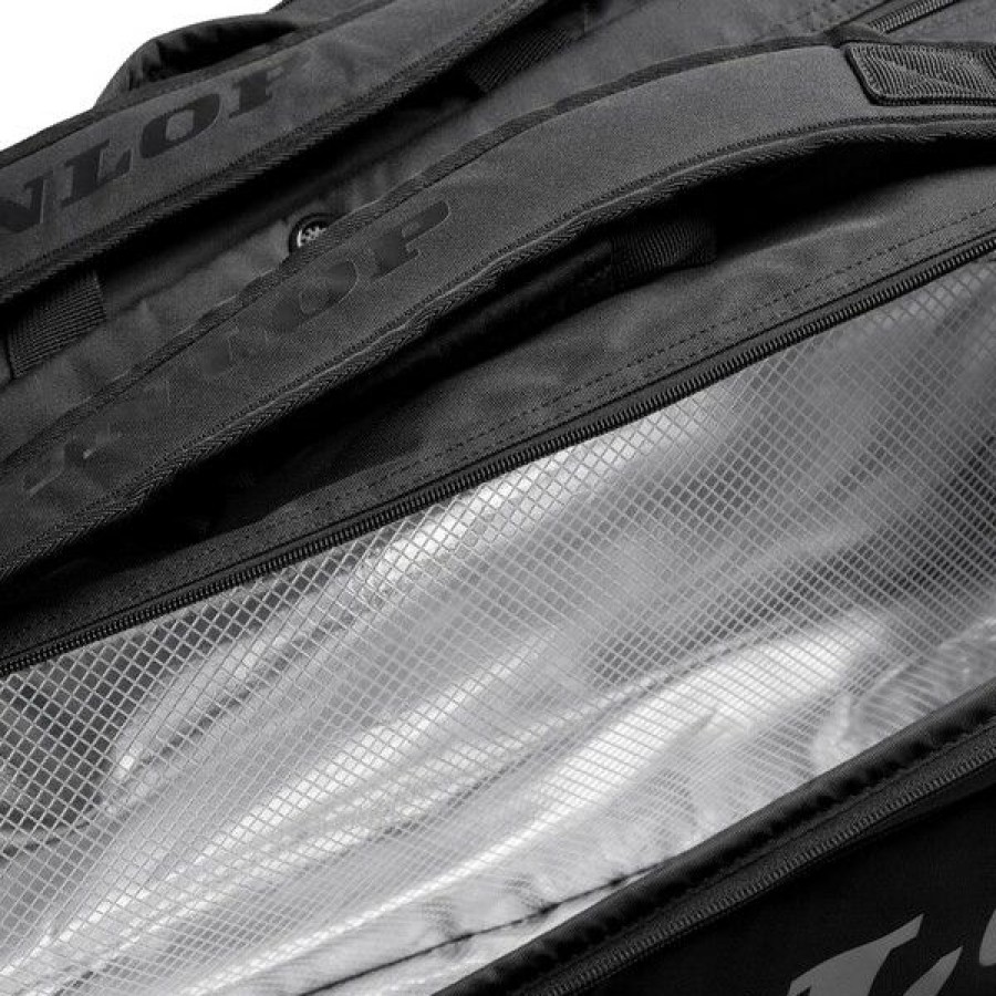 Tennis Bags * | Best Pirce Dunlop Team 8 Racket Thermo Bag Black Black