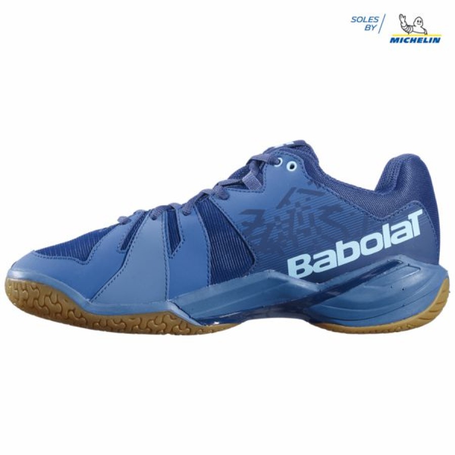 Squash Shoes * | Promo Babolat Shadow Spirit Men'S Indoor Shoes Dark Blue